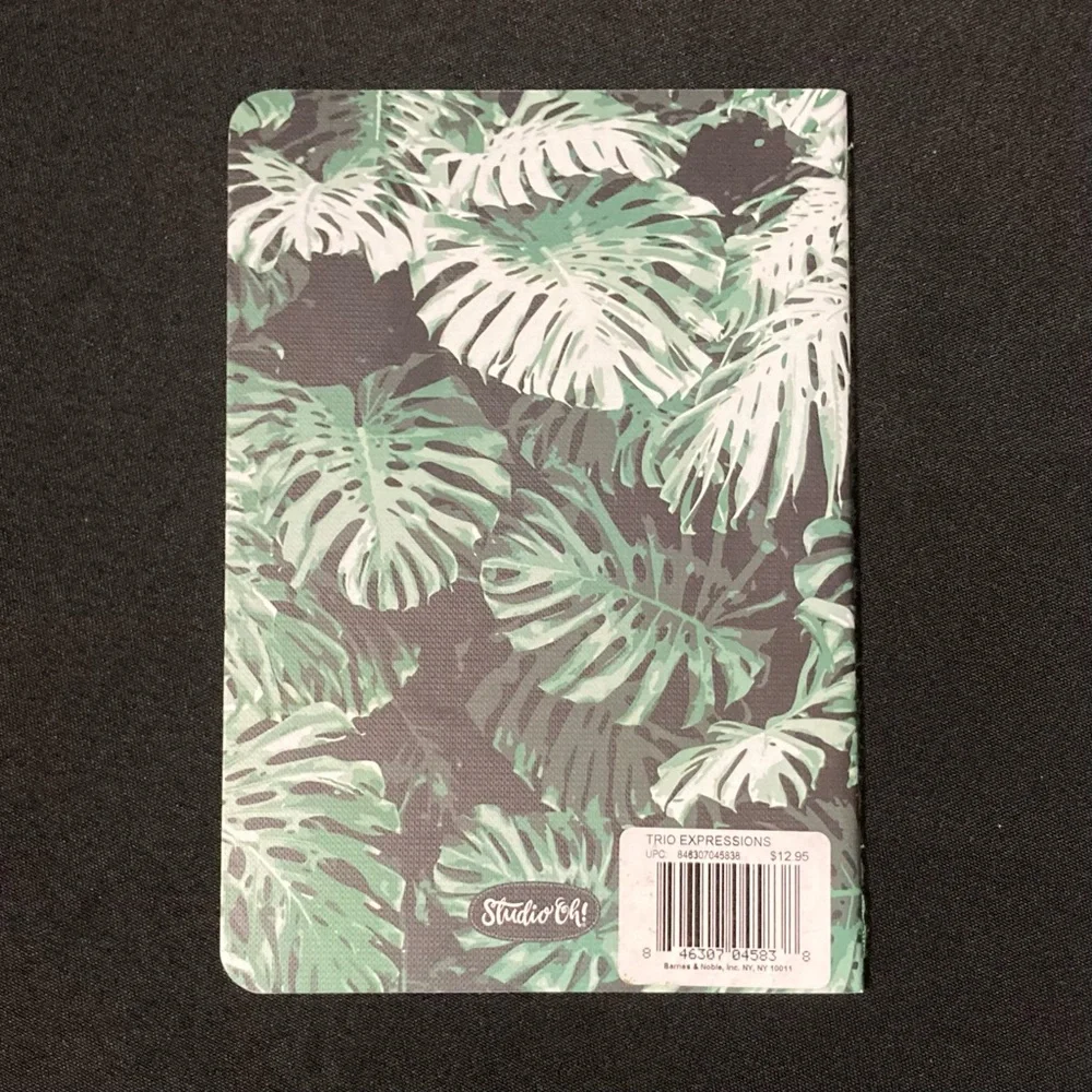 ⭐️ Studio Oh! Tropical Leaf Patterned Savage Notebook 80 Lined Pages